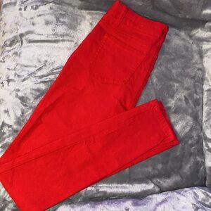 Women’s/Juniors Rue 21 size 5/6 Red jean’s midrise skinny regular Very stretchy